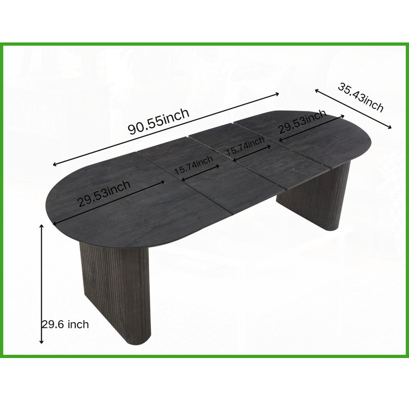 Table basse extensible en panneau de fibres à densité moyenne avec pieds en métal, facile à nettoyer Peu encombrant pour le salon / salle à manger