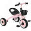 Tricycle pour enfants de 2 à 5 ans avec siège réglable, vélo pour tout-petits avec panier, sonnette, poignées de guidon, rose