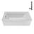 Streamline 66 in. x 32 in. Acrylic Left-Hand Drain Alcove Bathtub in Glossy White With External Drain-101699199