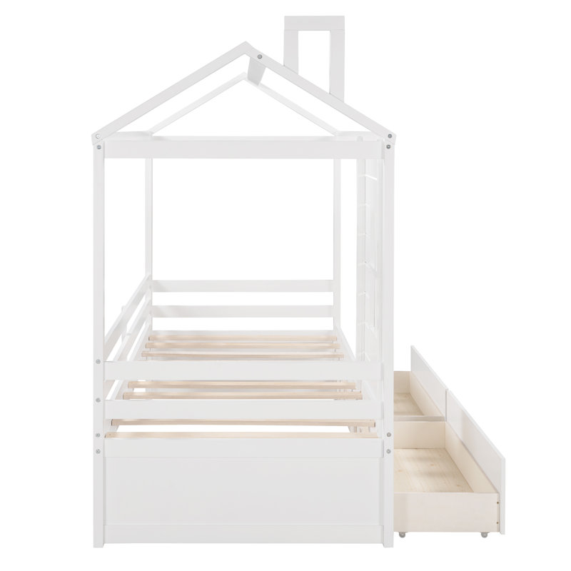 Lit simple style maison, blanc