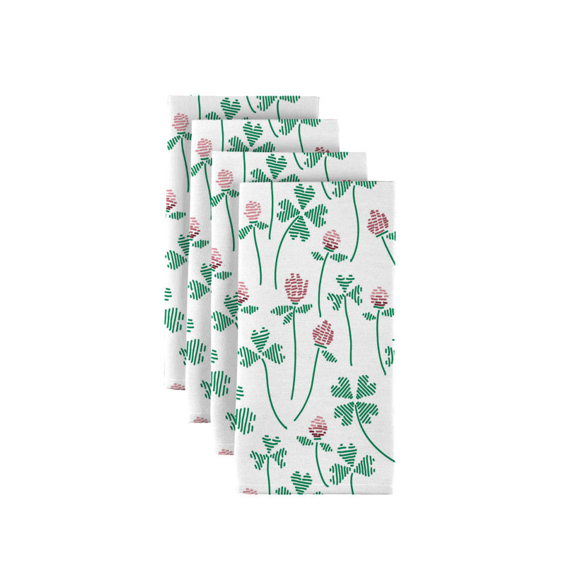 Polyester Floral Square Napkin