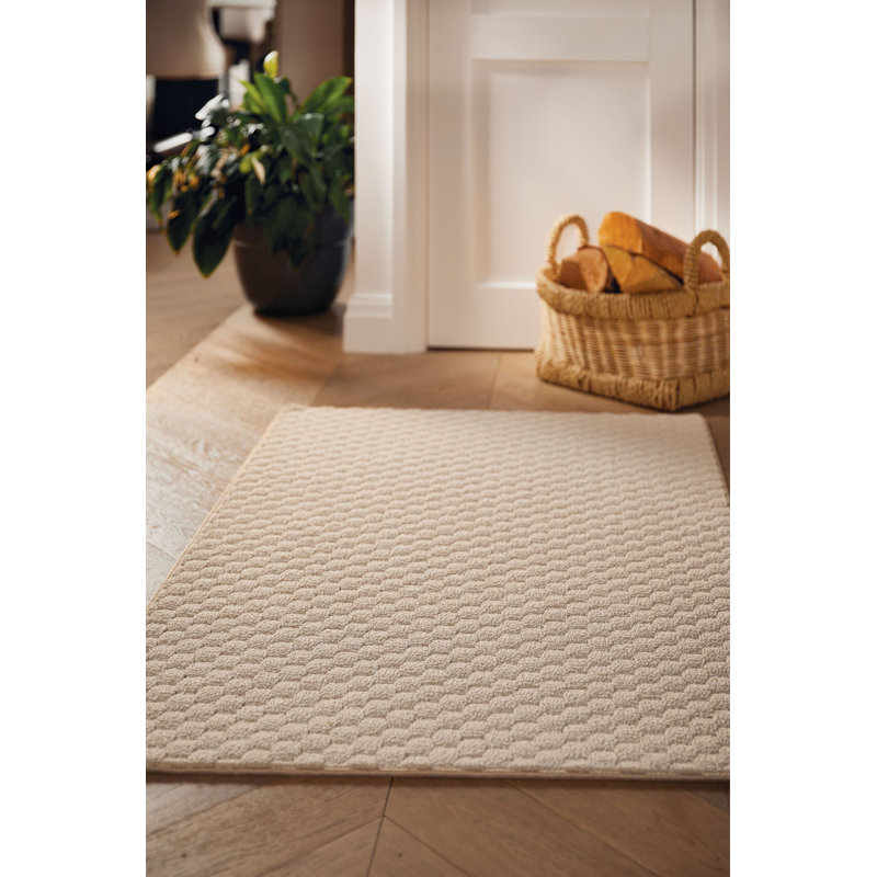 My Mat Sculptured Washable Honeycomb Ivory, Rectangle 140 x 200cm