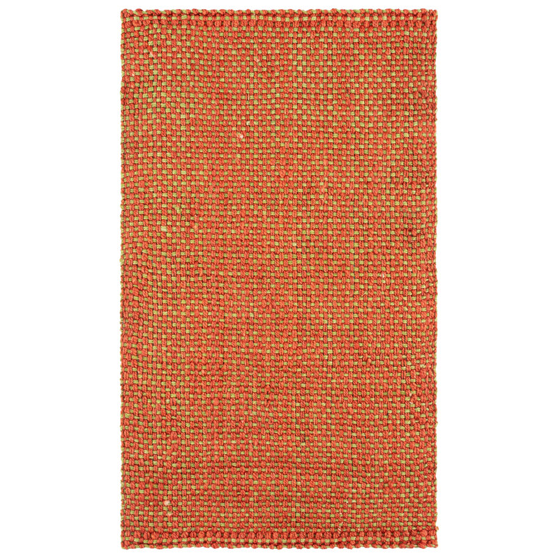 Stantonsburg Natural Fiber Hand Woven Jute Abstract Rug, Rectangle 3' x 5'