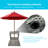 Side Table With Umbrella Hole - 'S 2 Tier Outdoor Storage For Patio, Garden, Backyard Spaces Metal Frame, Weather , Grey Use & ,