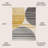 Ascher Machine Woven Polypropylene Area Rug in Grey/Yellow/Cream-24493224