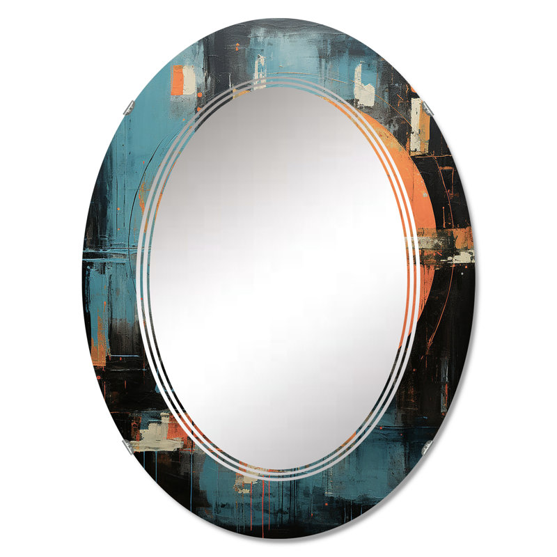 Famagouste - Miroir mural moderne ovale, 30 po x 20 po