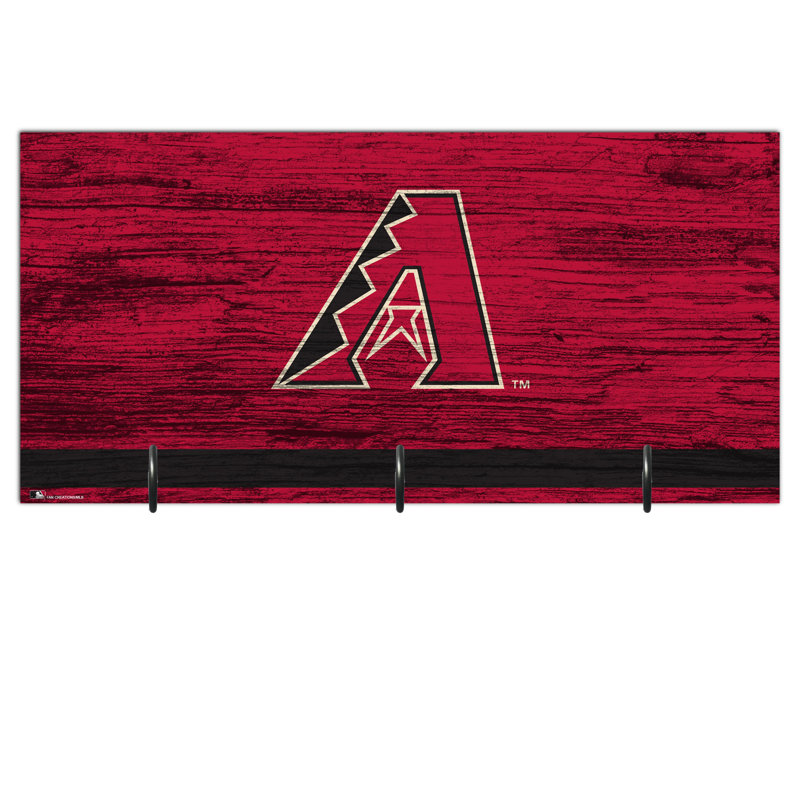 3 - Hook Wall Mounted Coat Rack, Diamondbacks