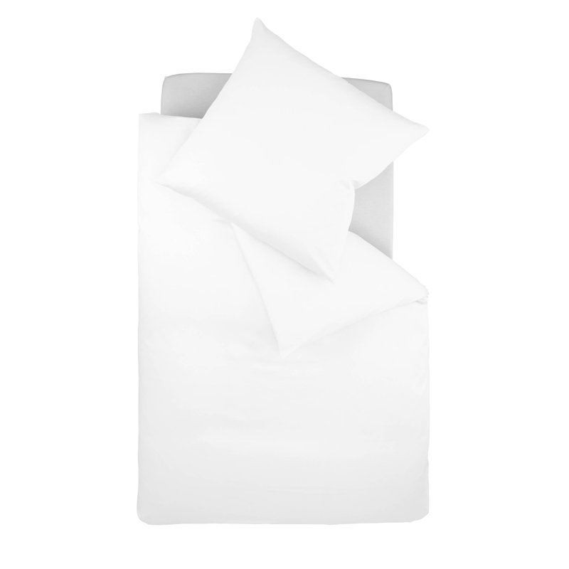 Jersey Bettwäsche Interlock-Colours 100% Baumwolle, Single - 1 Pillowcase (80 x 80 cm), White