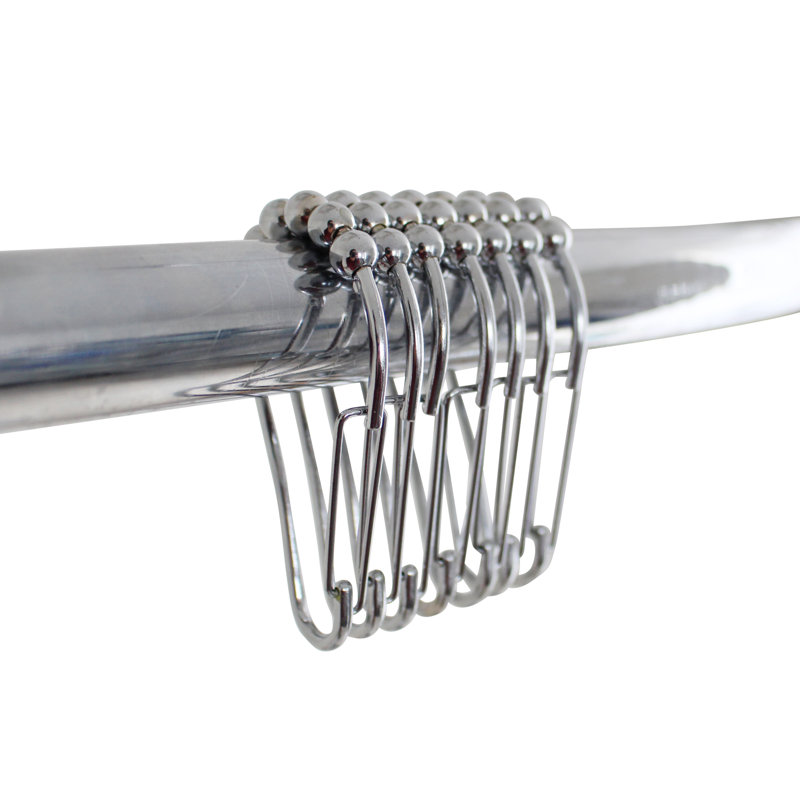 Crochets de rideau de douche Premium Premium, Chrome