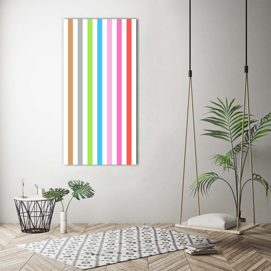 Bunte Streifen - Kunstdrucke auf Leinwand - Wrapped Canvas