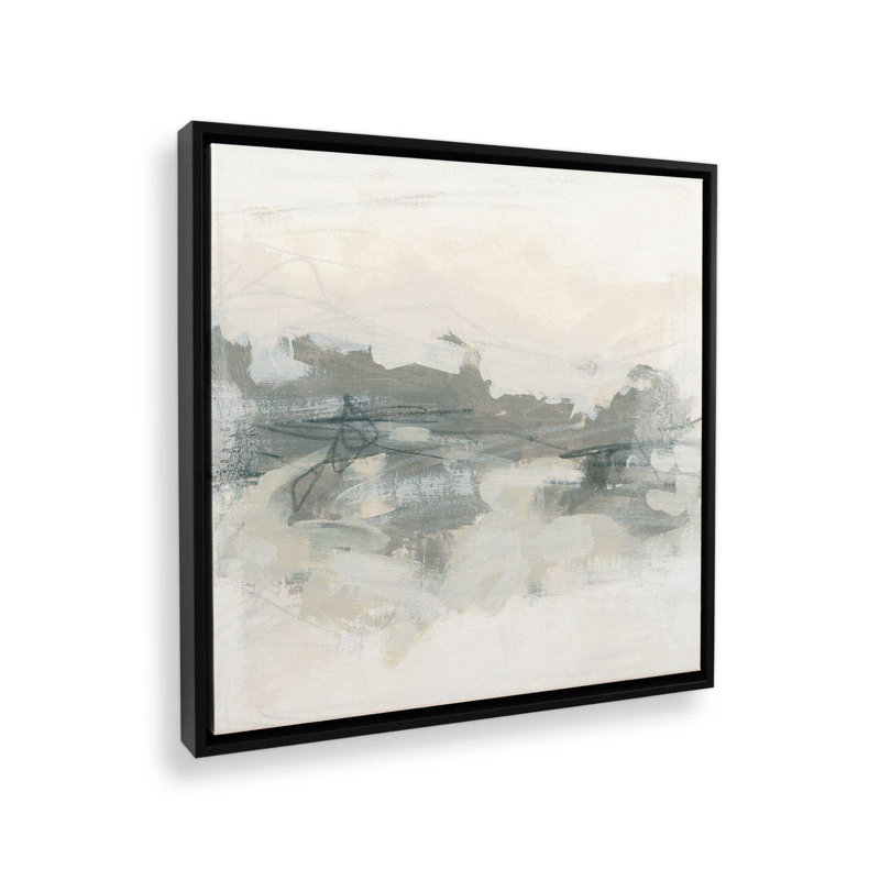 «Soft Lines of Memory I», reproduction sur toile dans un cadre, H 12,75 po x l 12,75 po, Noir satiné