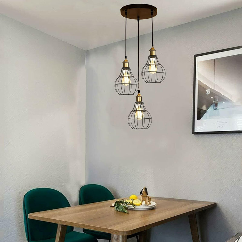 Heavener 3 - Light Black Pendant