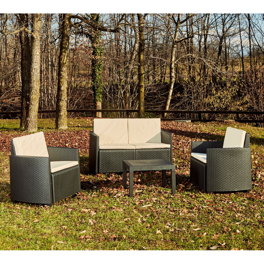 4-Sitzer Lounge-Set Jakwan mit Polster