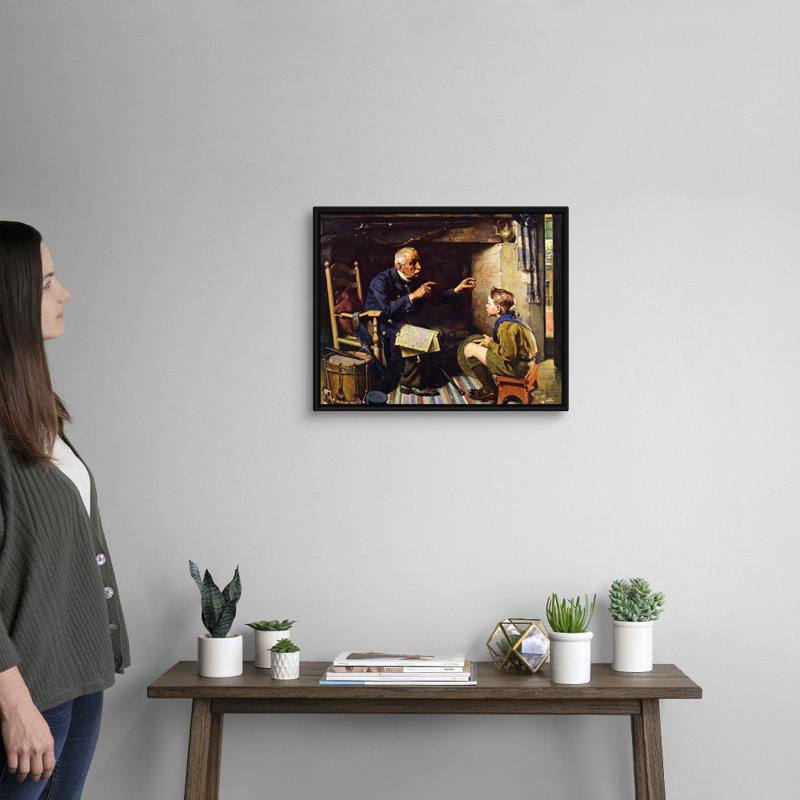 Jeunesse et vieillesse, art mural sur toile, H 18 po x l 22 po x P 1,75 po, Cadre flottant noir