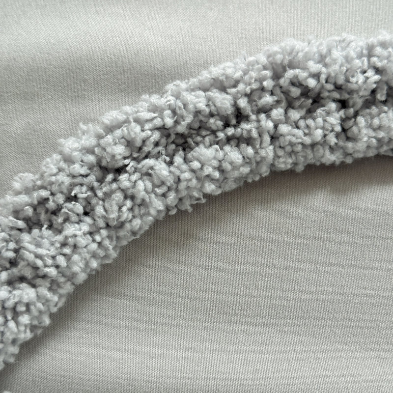 Ensemble de housse de couette avec fermeture à glissière et attaches Boho, Gris