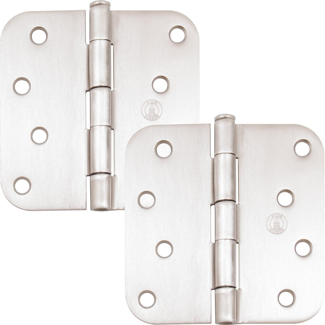 4" Door Hinges, 5/8" Radius Corner (Set of 2) Stone Harbor Hardware 