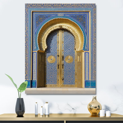 Morroco Palace Golden Doors II - Countryside Canvas Wall Art