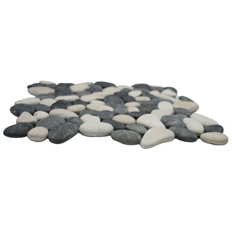 Ottawa Sea Mixed Island Natural Stone Mosaic Tile 12" x 12" Mesh Backed Sheet for Indoor Wall Floor