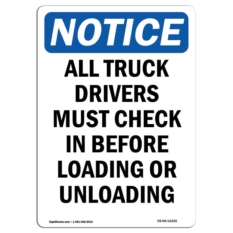 Tous les chauffeurs de camion doivent s'enregistrer