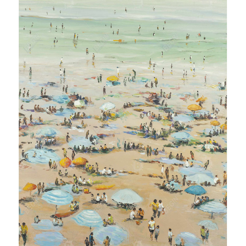 People at the Beach Duvet Cover | Contemporary Home Decor