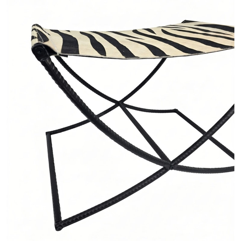 Banda Genuine Leather Upholstered Bench, Black