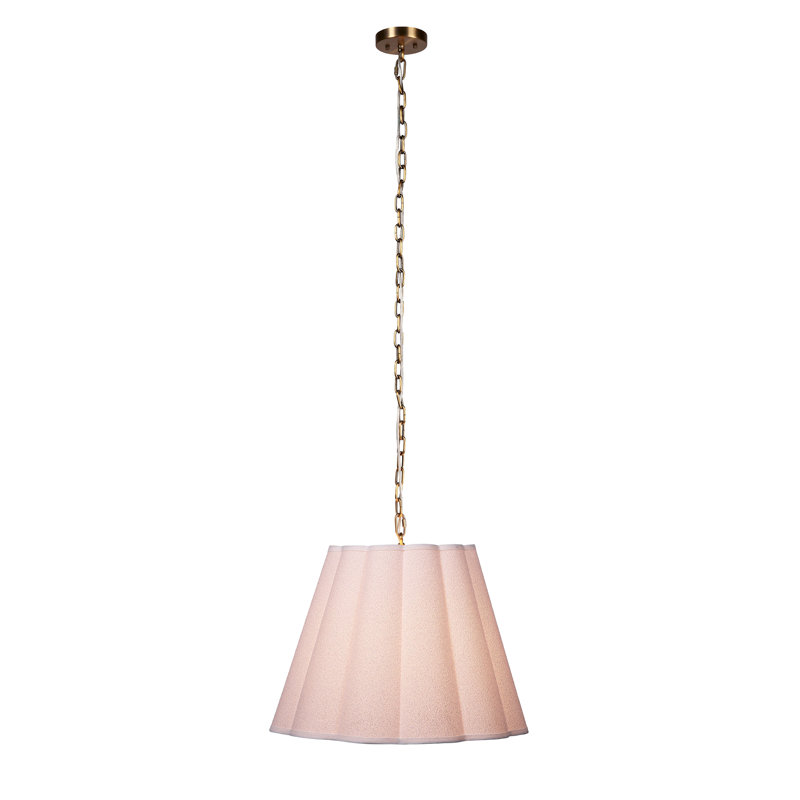 Luminaire suspendu 1 lumière Alala, lin bouclé, Blanc