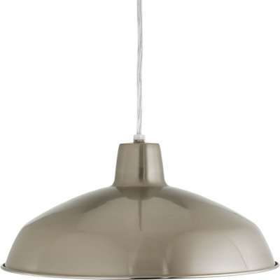 Biquele 1 - Light Brushed Nickel Single Pendant
