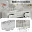 Lavabo 48 po en résine pour meuble-lavabo, lavabo de salle de bain avec 3 trous de robinet, comptoir de meuble-lavabo seulement, blanc éclatant