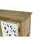 Buffet moderne 4 portes avec espace de rangement. Buffet de portes à la main de couleur naturelle antique. Aspect vieilli, pour l'entrée, le salon