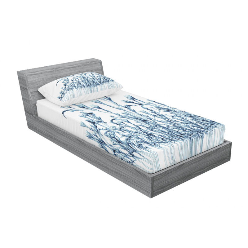 Microfiber Sheet Set, Twin Sheet Set with Fitted Sheet