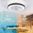 Lamond 19" Flush Mount Ceiling Fan With Led Light And Remote Control Bladeless Ceiling Fan-1797836855