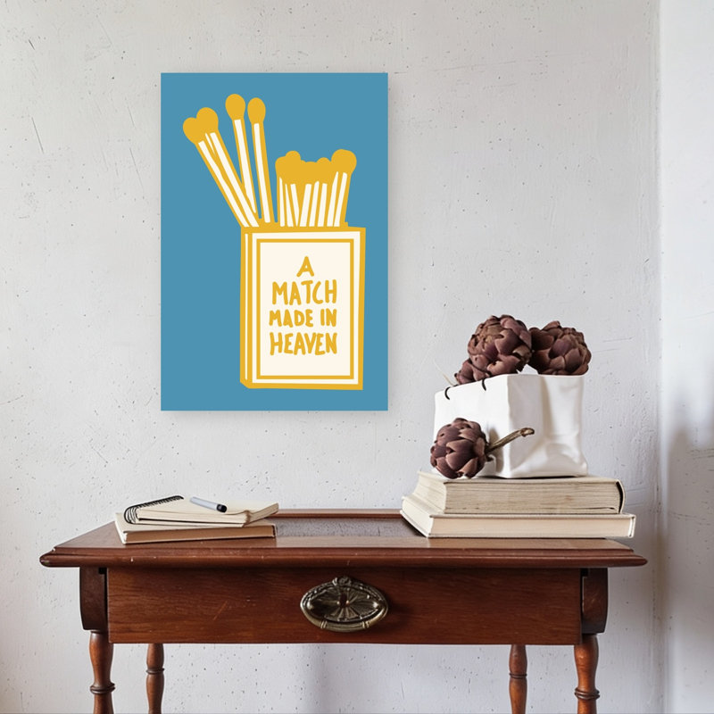 «A Match Made In Heaven», reproduction d'art contemporain abstrait mural, 24" H x 16" W