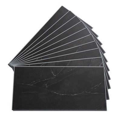 Palisade 23.2 in. x 11.1 in. Interlocking Vinyl Wall/Backsplash Panels in Venetian Marble (10 Pack)
