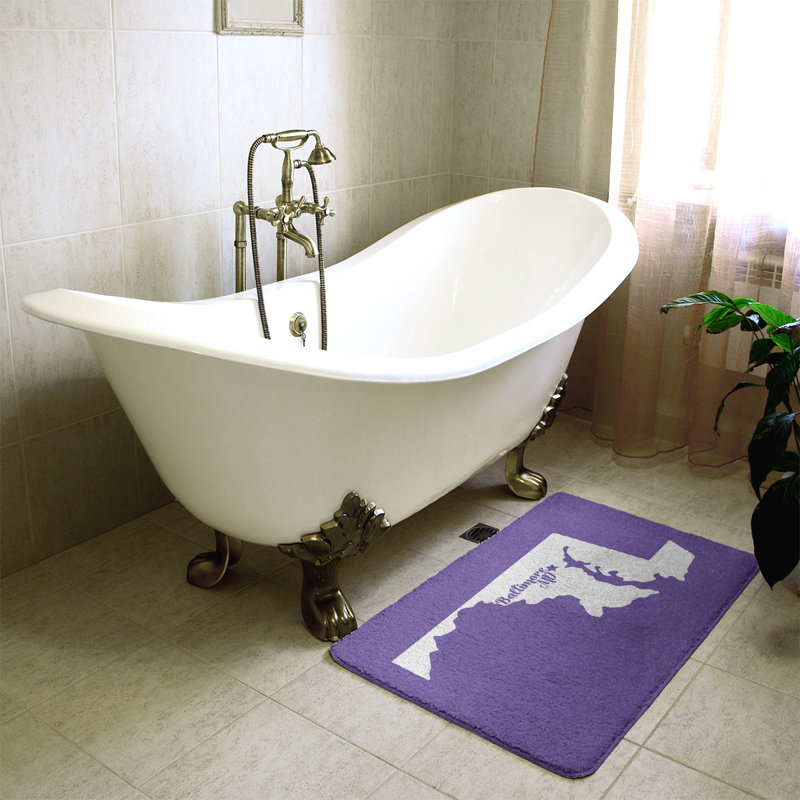 Tapis de salle de bain baltimore maryland, l 21 po x L 34 po, Mauve
