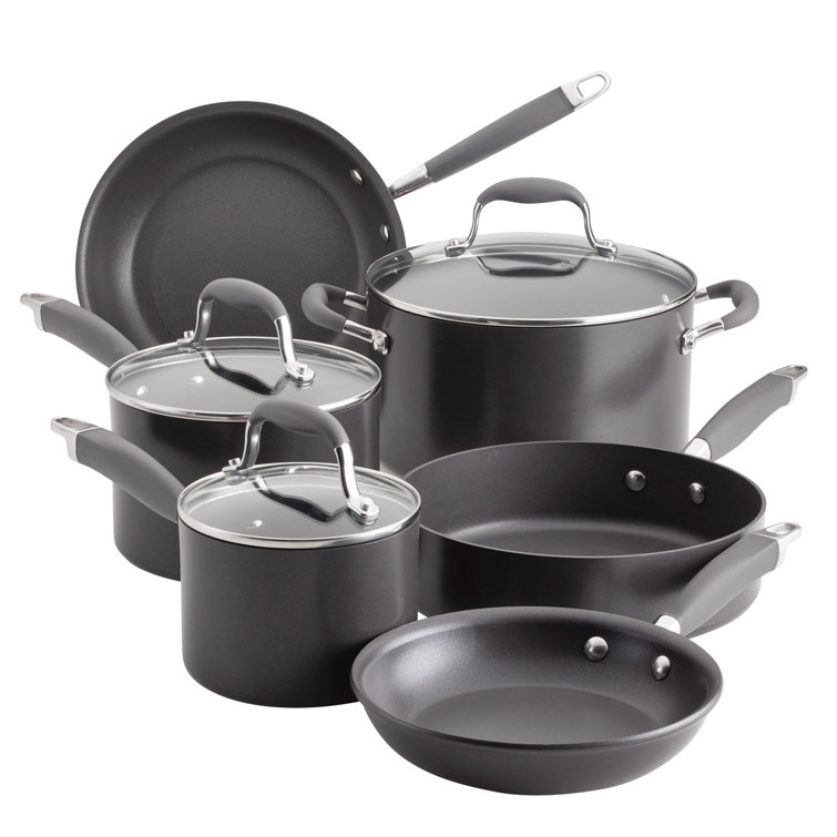 Anolon 11pc Advanced Bronze Hard-Anodized Nonstick Cookware Set 