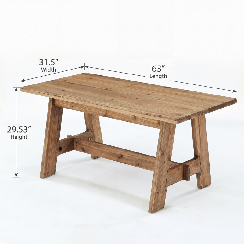 63" Solid Wood Executive Office Desk, Brown