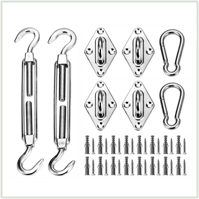 ColourTree Sun Shade Sail Rectangle & Square Hardware Kit (Hardware Kits Only)