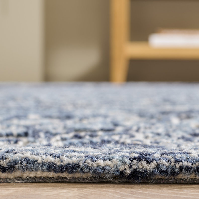 Msr Trace Hand Tufted Wool; Cotton With Latex Damask Rug, Runner 2'3" x 8'