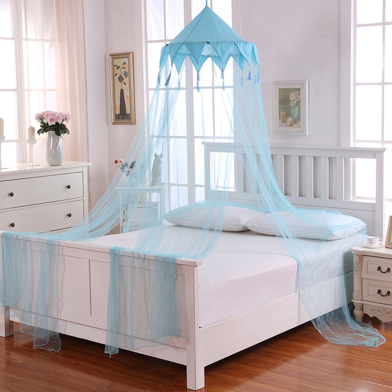  Lit à baldaquin pliable pour enfants, Bleu
