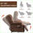 Chenille Power Lift Recliner Chair with 8-Point Vibration Massage and Lumbar Heating-106862018