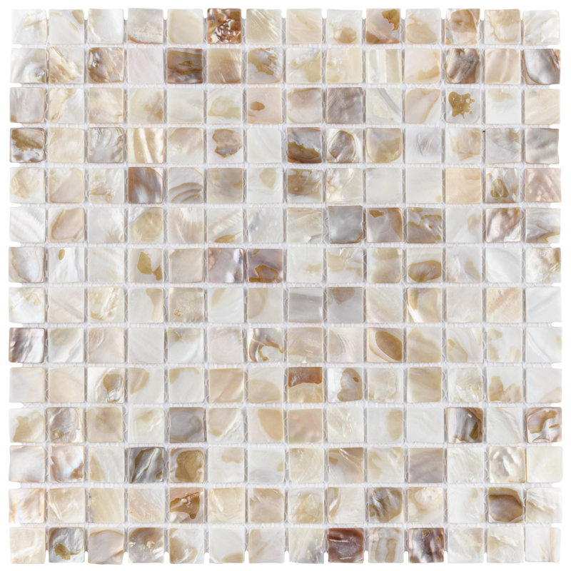 Conchella Square Natural 12" x 12" Natural Shell Mosaic Tile