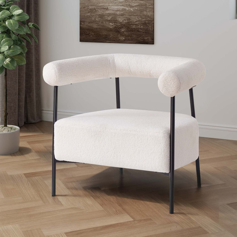 Fauteuil d'appoint rembourré Boucle