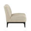 Fauteuil d'appoint Hoy, cuir fleur beige, pieds en bois massif noir-119044013