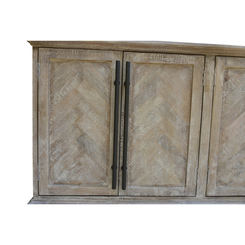 Harrison 70'' Solid Wood Sideboard, Distressed White Wash