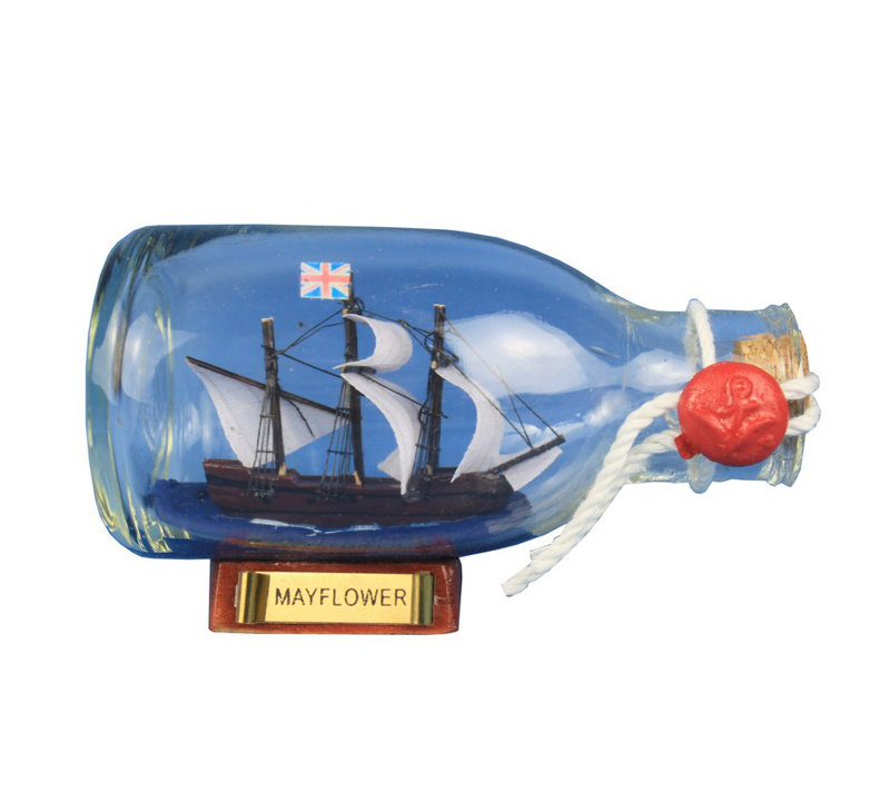 Bateau à bateau de 5 po dans une bouteille en verre Hastings