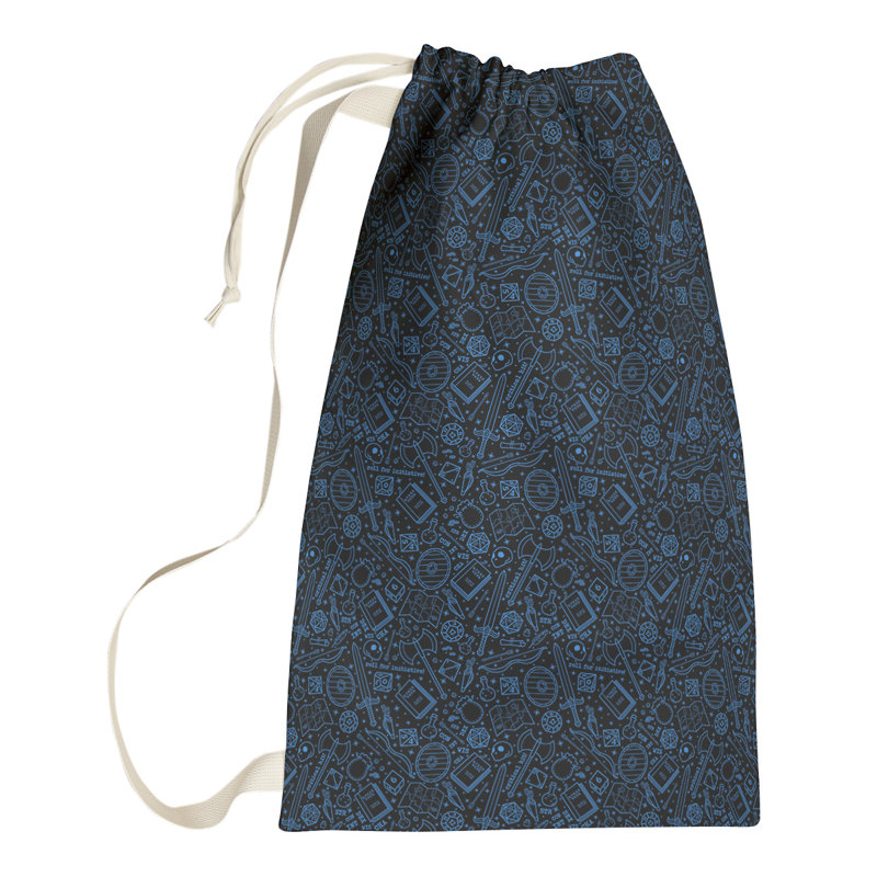 Sac à linge RPG, Grand (H 76,5 po x l 29,5 po x 1,5 po), Noir/bleu