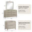 Croskey 6-Piece Bedroom Set With Panel Bed, Dresser, Mirror, Two Nightstands, And Chest In Light Grey, King Size-7904737