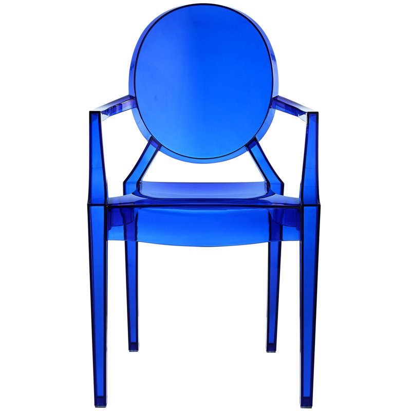 Aqua Breeze Transparent Plastic Arm Chair