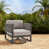 Coussin beige / structure brune