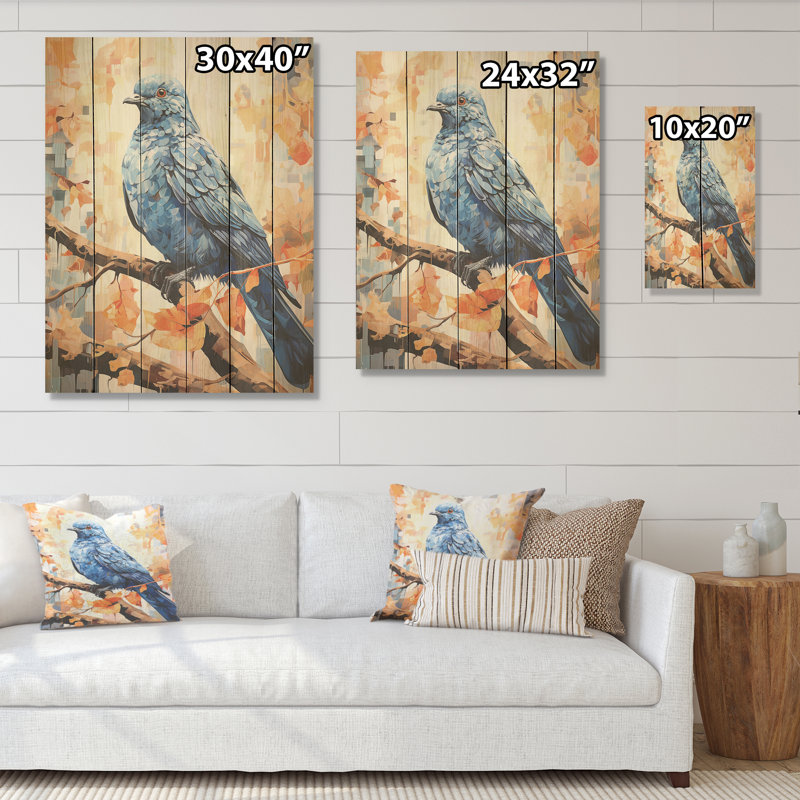 «Dove S Serenity Presence», art mural sur bois de pin naturel, H 20 po x l 10 po